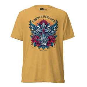 HB CROSS MENS TRI-BLEND TEE - Image 5