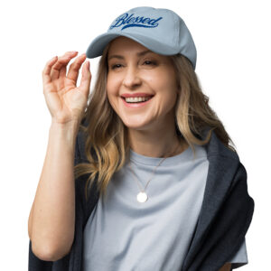 BLESSED BLUE EMBR Dad hat - Image 3